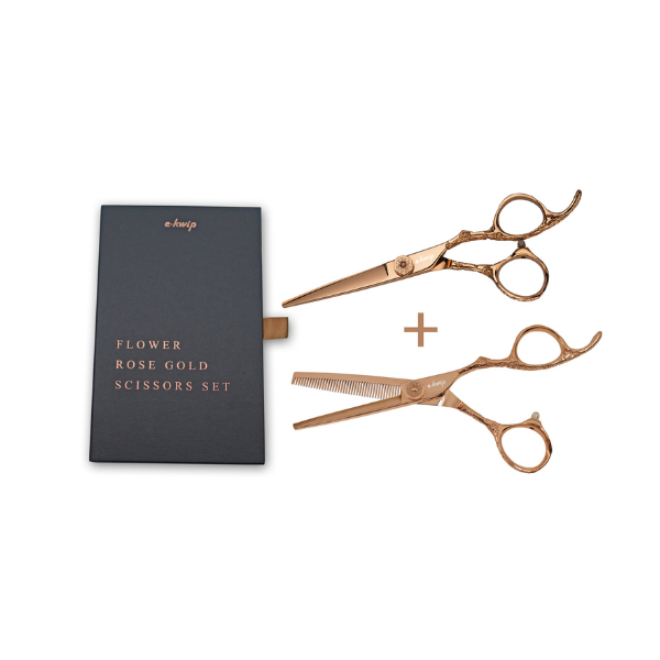 E-kwip Flower Rosegold Set 5.5" - Knipschaar & Coupeschaar