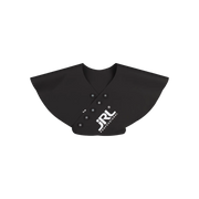 JRL Silicone Cutting Collar – zwarte siliconen knipkraag voor kapper en barber, vooraanzicht op witte achtergrond