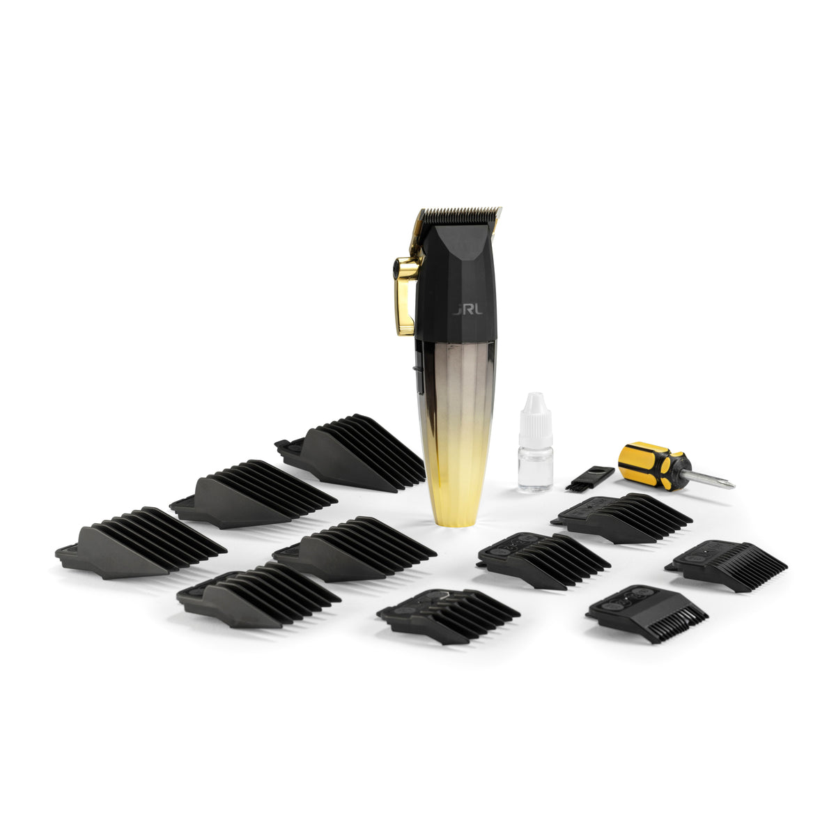 JRL FreshFade 2020C Clipper Gold met opzetkammen, smeerolie en schroevendraaier