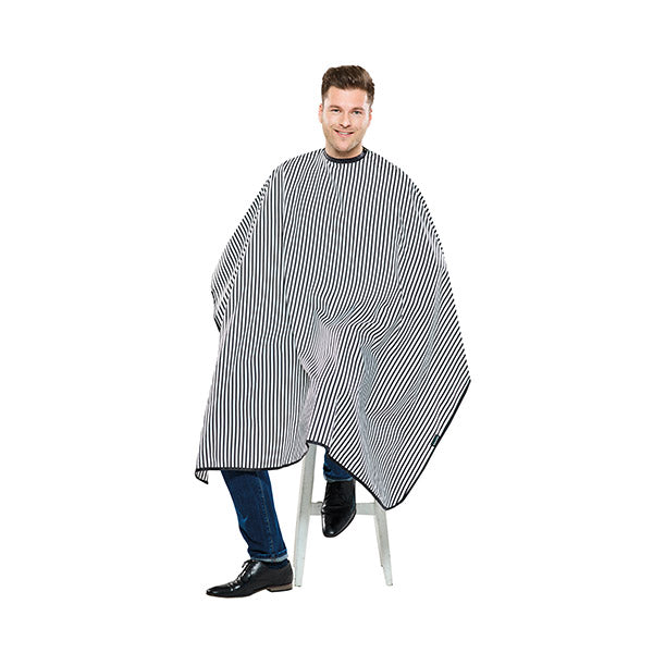 Trend Design Barber Cape Kapmantel 145 x 170 cm - Gestreept