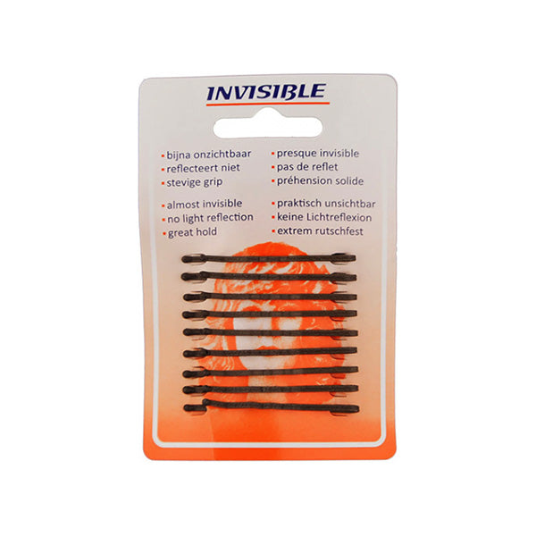 Invisible Haarspelden Kort - Bruin - 50 mm