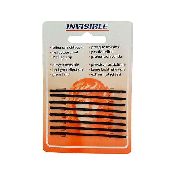 Invisible Haarspelden Lang - Zwart - 65 mm